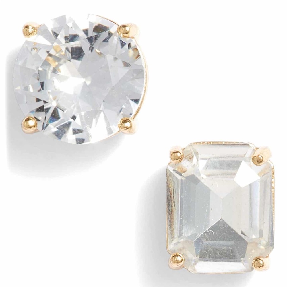 Kate Spade Mismatched Facet Stud Earrings
